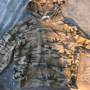 camo cropped sweater